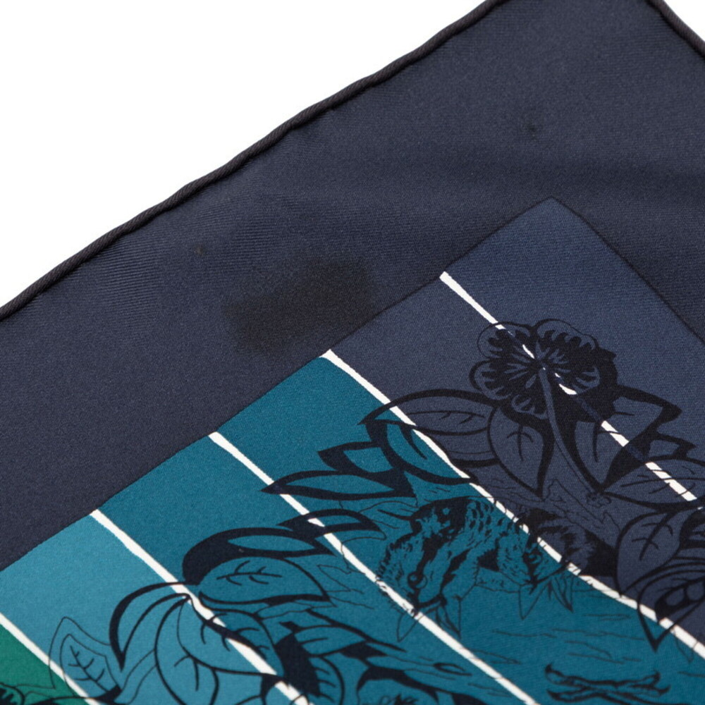 HERMES Authentic Blue Silk Love Scarf - Picture 5 of 10